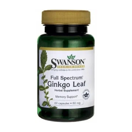 Swanson Full Spectrum Ginkgo Leaf 60mg 120 kaps.