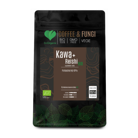 BeOrganic Kawa Arabica mielona + Reishi BIO 252g