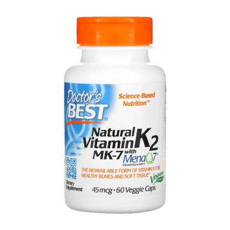 Doctor's Best Vitamin K2 MK7 with MenaQ7 45 mcg 60 vege kaps.