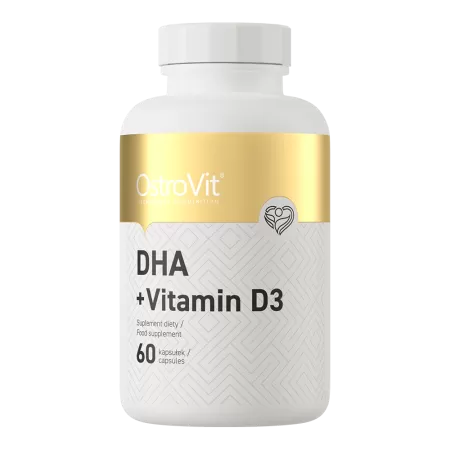 OstroVit DHA + Witamina D3 60 kaps.