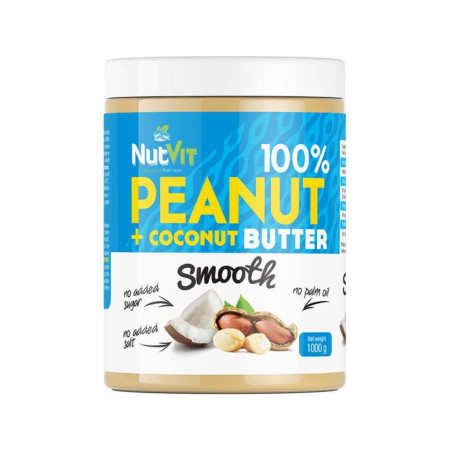 Nutvit 100% Peanut + Coconut Butter 1000g