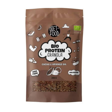 Diet Food Bio Granola Proteinowa Kakao/Olejek Pomarańczowy 200 g