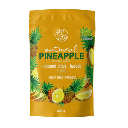 Diet Food Diet-Food BIO OWSIANKA ANANAS Z PROBIOTYKIEM 200 g