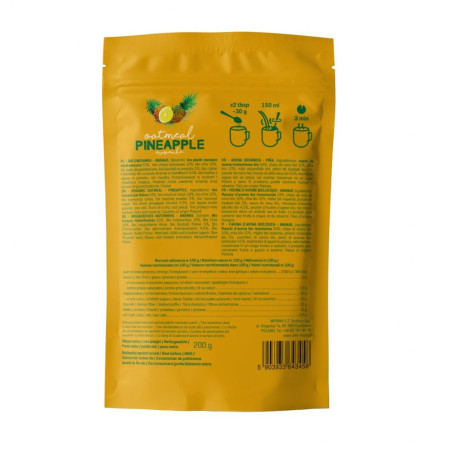 Diet Food Diet-Food BIO OWSIANKA ANANAS Z PROBIOTYKIEM 200 g