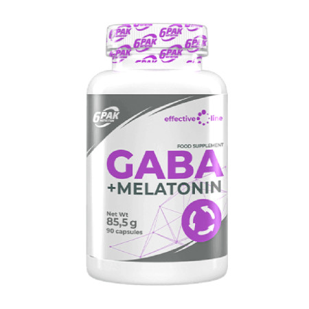 6PAK Effective Line GABA + Melatonin 90 kaps.