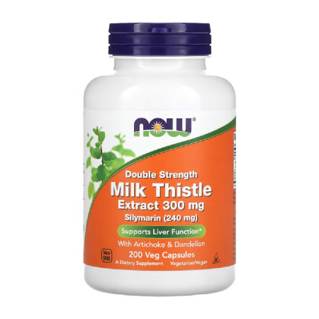 Now Milk Thistle Extract 300mg Silymarin 200 vege kaps.