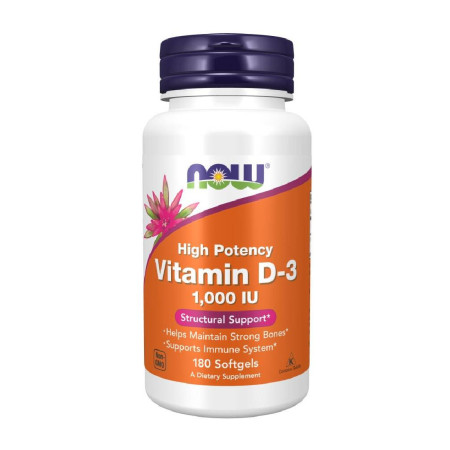 Now Vitamin D3 1000 IU 180 softgels