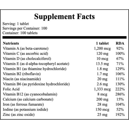 Puritan's Pride Prenatal Vitamins 100 kapl.