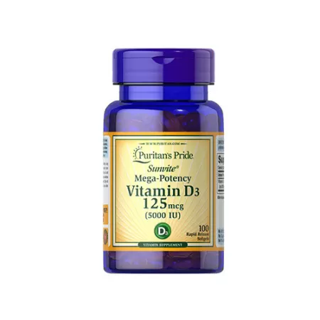 Puritan's Pride Vit. D3 5000 IU 100 softgels |OSA SPORT|