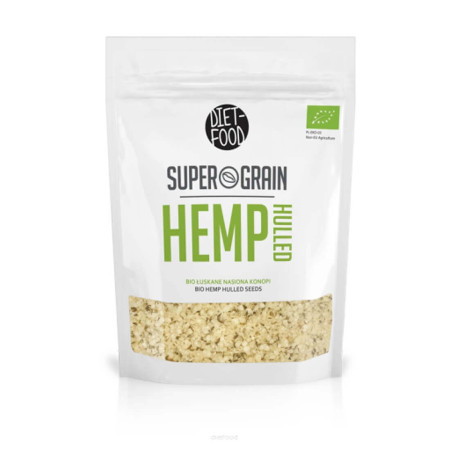 Diet Food Bio hulled hemp - łuskane ziarno konopii 200g