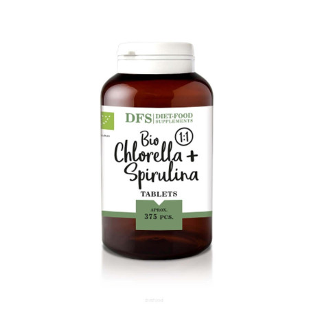 Diet Food Bio chlorella + spirulina 375 tabl.