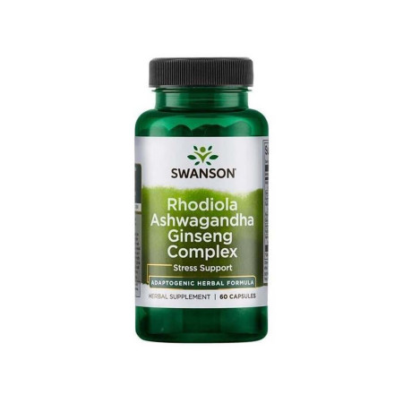 Swanson Rhodiola Ashwagandha Ginseng Complex 60 kaps.