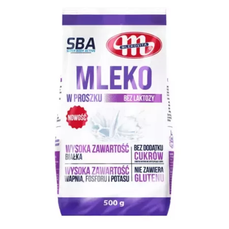 Mlekovita SBA Mleko w Proszku Odtłuszczone Bez Laktozy 500g|OSA SPORT|