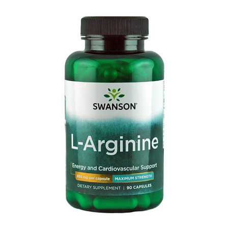 Swanson L-arginine Max Strenght 850mg 90 kaps.