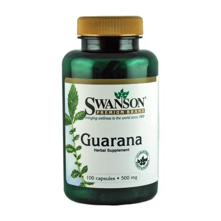 Swanson Guarana 500mg 100 kaps.