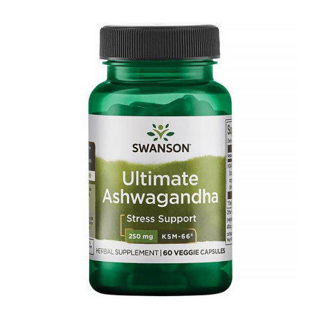 Swanson Ashwagandha KSM-66 250mg 60 vege kaps.