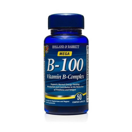 Holland & Barrett Mega B-100 Witamina B Complex 50 kapl.