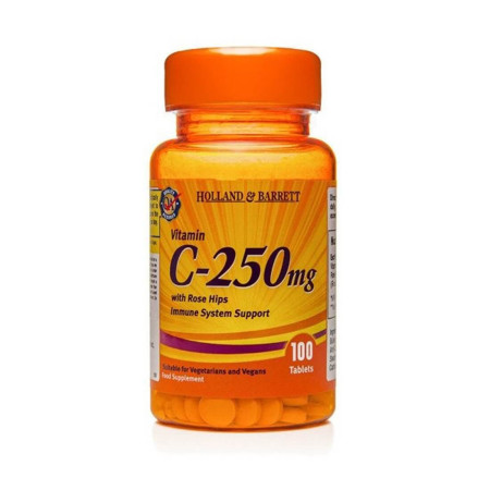 Holland & Barrett Witamina C 250 mg z Dziką Różą 100 tabl.