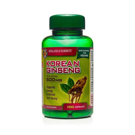 Holland & Barrett Żeń-szeń Koreański 500 mg  100 kaps.