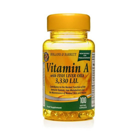 Holland & Barrett Witamina A 3300 j.m.  100 kaps.