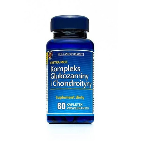 Holland & Barrett Ekstra Mocny Kompleks Glukozaminy i Chondroityny 60 kapl.