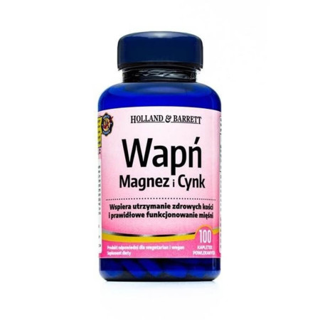 Holland & Barrett Wapń Magnez i Cynk 100 kapl.