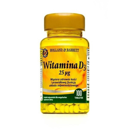 Holland & Barrett Witamina D3 25ug 100 tabl.