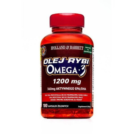 Holland & Barrett Olej Rybi Omega-3  1200mg 100 kaps.