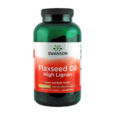 Swanson Flaxseed Oil 980mg 200 softgels