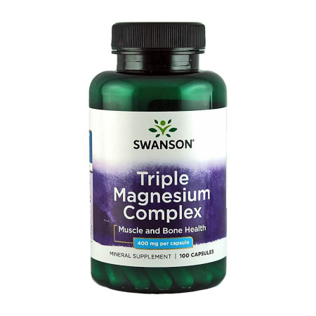 Swanson Triple Magnesium Complex 400mg 100 kaps.