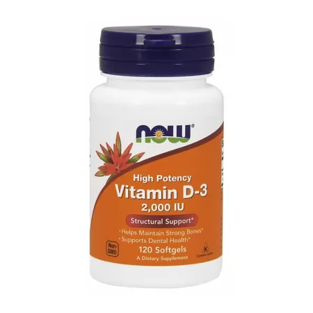 Now Vitamin D3 2000IU 120 softgels