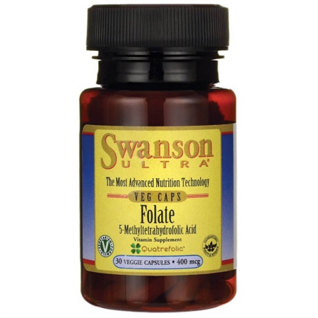 Swanson Folate 400mcg 30 kaps.