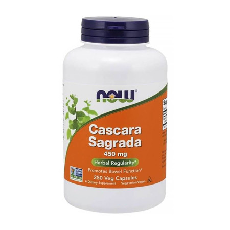 Now Cascara Sagrada 450mg 250 vege kaps.