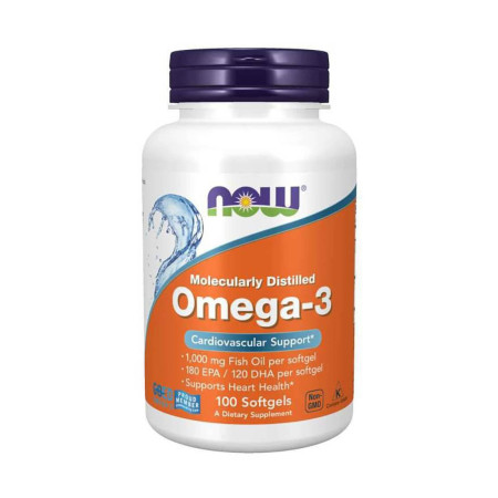 Now Omega-3 Molecularly Distilled 100 softgels