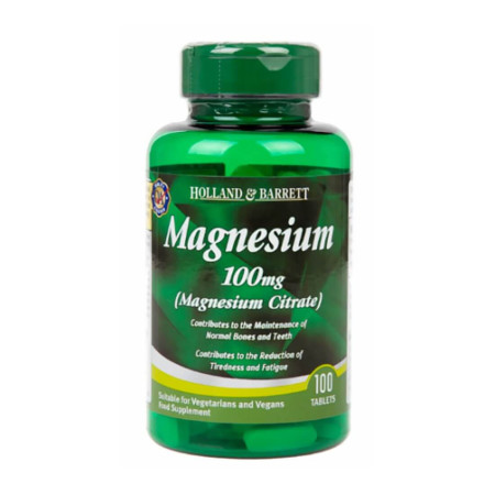 Holland & Barrett Magnez Cytrynian 100mg 100 tabl.