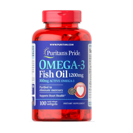 Puritan's Pride Omega 3 Fish Oil 1200mg 100 softgels