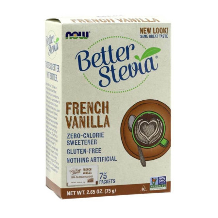 Now Better Stevia Packets French Vanilla 75 sasz.