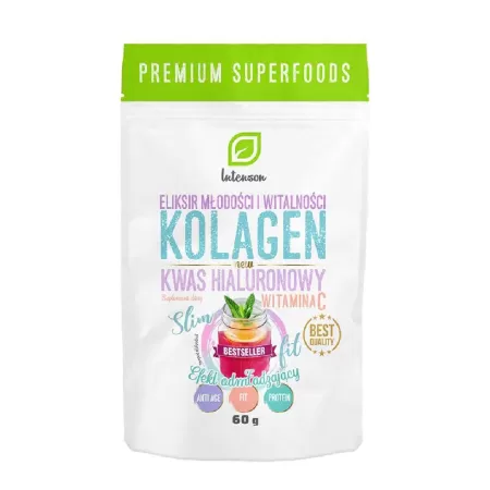 Intenson Kolagen + wit C + kwas hialuronowy 60g