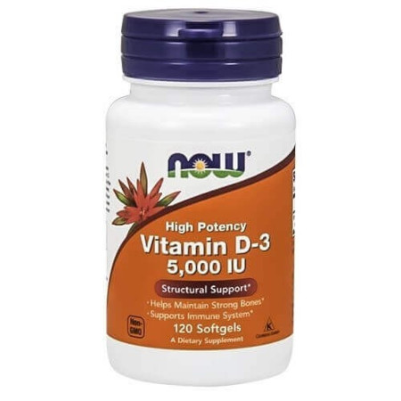 Now Vitamin D3 5000IU 120 softgels