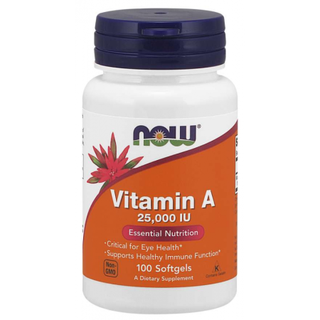 Now Vitamin A 25000 IU 100 softgels.