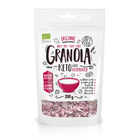 Diet Food Bio Keto Granola z Maliną 200g