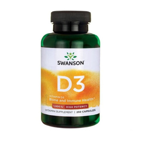 Swanson Vitamin D3 1000IU 250 kaps.