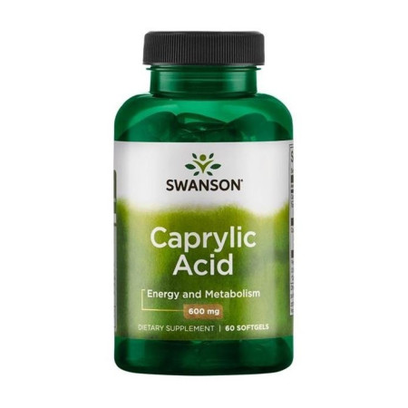 Swanson Caprylic Acid 600mg 60 softgels