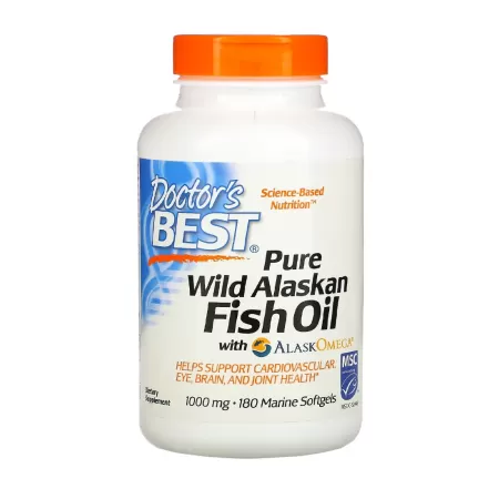 Doctor's Best Wild Alaskan Fish Oil with AlaskOmega 180 softgels