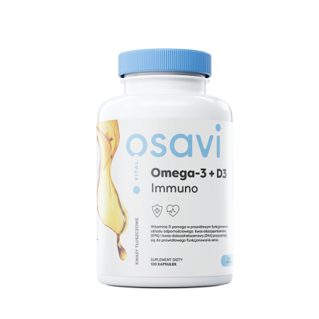 Osavi Omega 3 + D3 Immuno, Cytryna 120 softgels