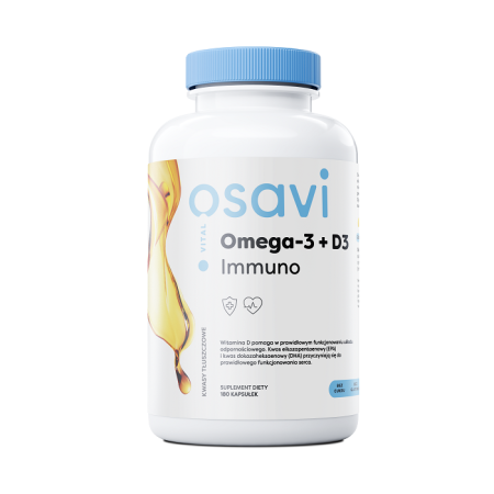 Osavi Omega 3 + D3 Immuno, Cytryna 180 softgels