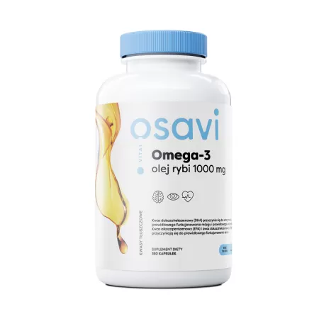 Osavi Omega 3 Olej Rybi, 1000mg (Cytryna) 180 softgels