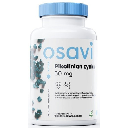 Osavi Pikolinian Cynku, 50mg 180 vege kaps.