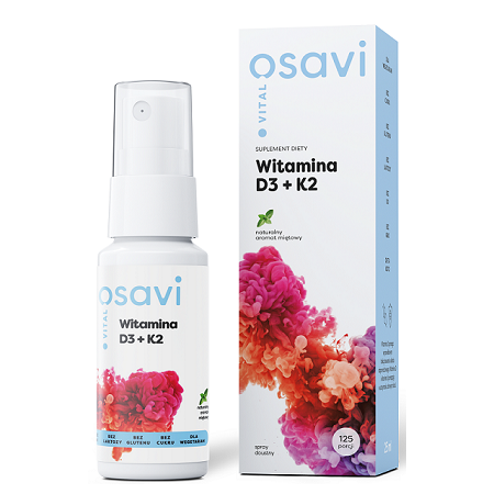 Osavi Witamina D3 + K2 Spray Doustny, Mięta 25 ml.