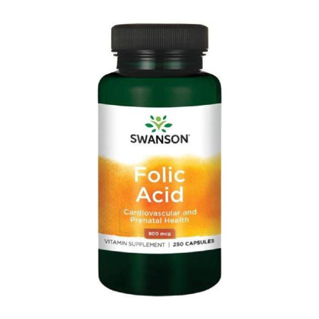 Swanson Folic Acid 800mcg 250 kaps.